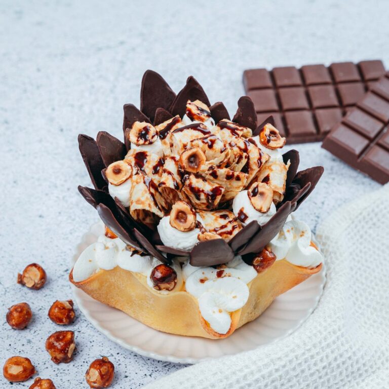 Crepes de flores de chocolate!