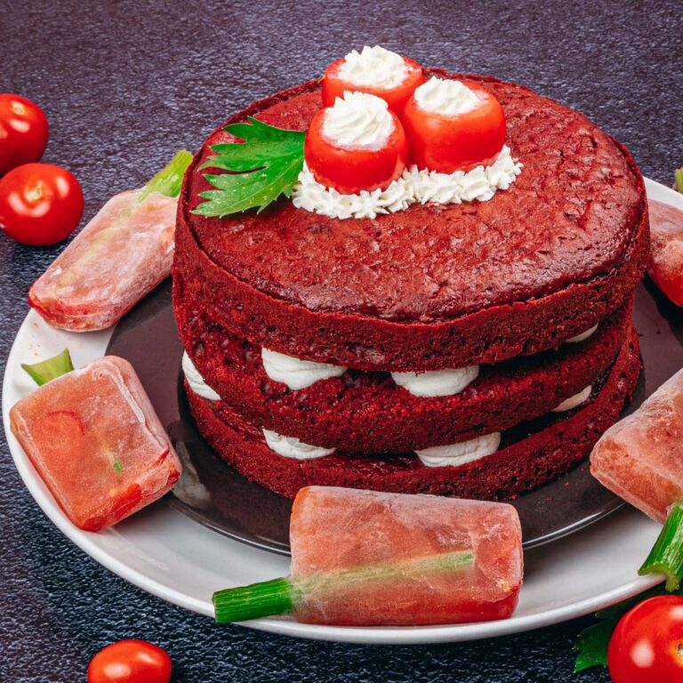 Torta de tomate & picolé salgado