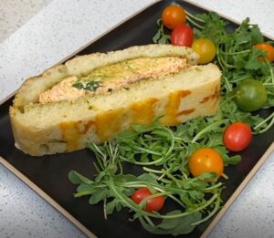 Focaccia de salmón y pesto! Focaccia de salmón y pesto!