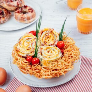 Donut especial de salchichas para el desayuno!