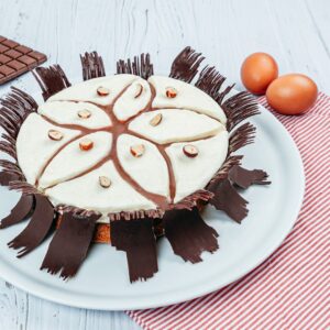Tarta de galletas con flores!