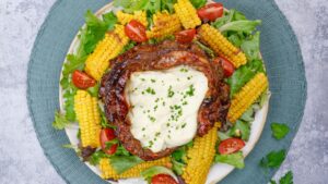 Costela com molho de churrasco