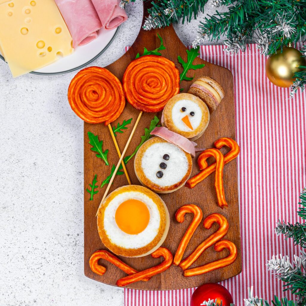 Le croque-madame bonhomme de neige