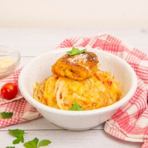 Bolas de pollo rellenas!