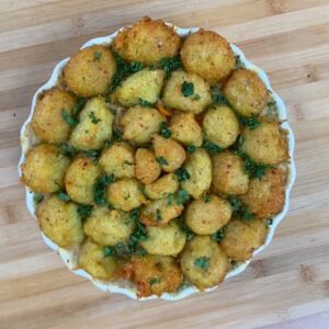 Torta de frango e batatas