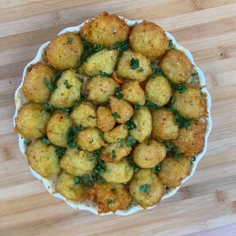 Torta de frango e batatas