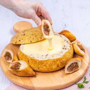 Torta vulcão de queijo