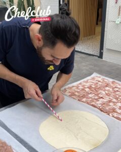 Torta de queijo com carne