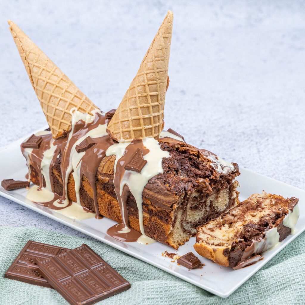 ¡Pastel de helado y caramelo Dalgona!