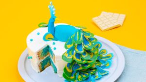 ¡El pastel más bonito que un pavo real!