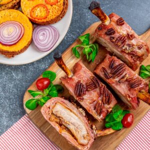 Bourbon & Pecan-Crusted Ribs