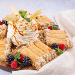 Palitos de maçã caramelados