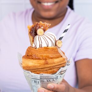 Milkshake no pão doce