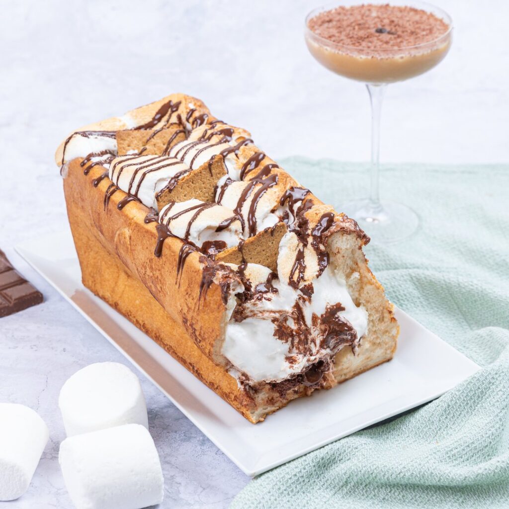 Sanduíche doce & drink de café