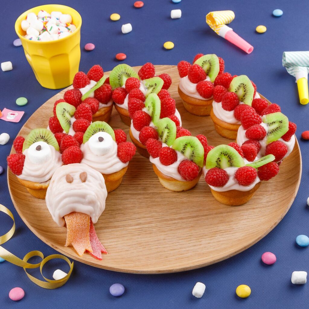 Feuerdrachen-Cupcakes