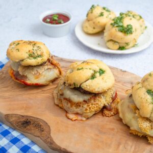 Garlic Knot Burgers