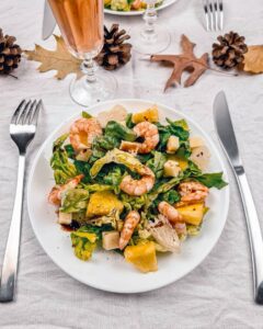Salade composée crevettes et pamplemousses Salade composée crevettes et pamplemousses
