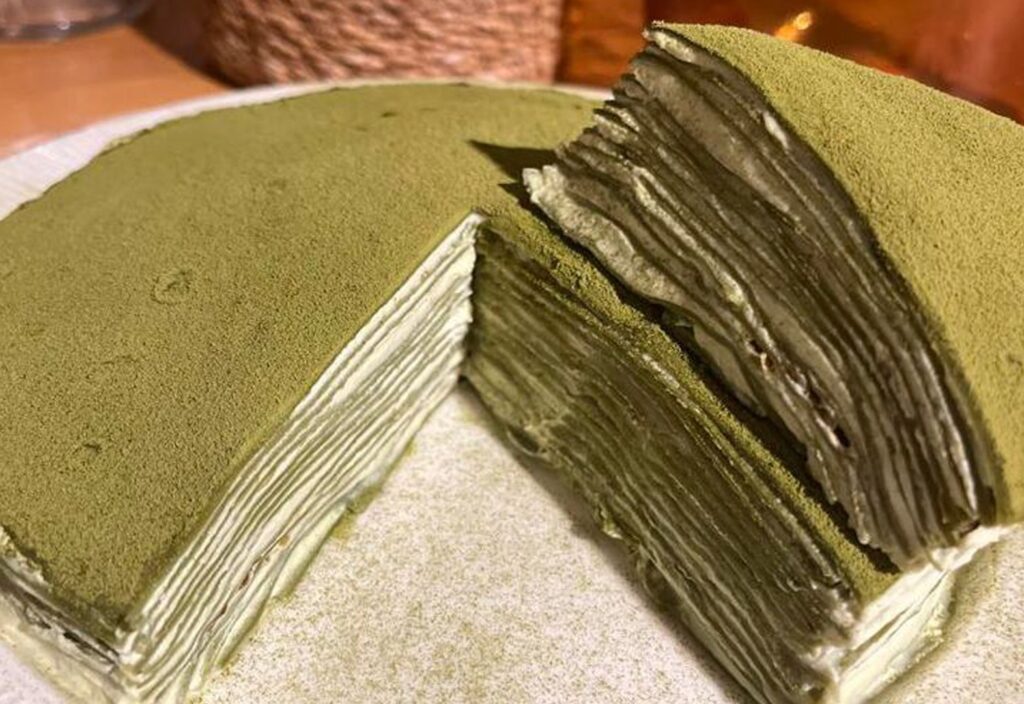Gâteau de crêpes au Matcha