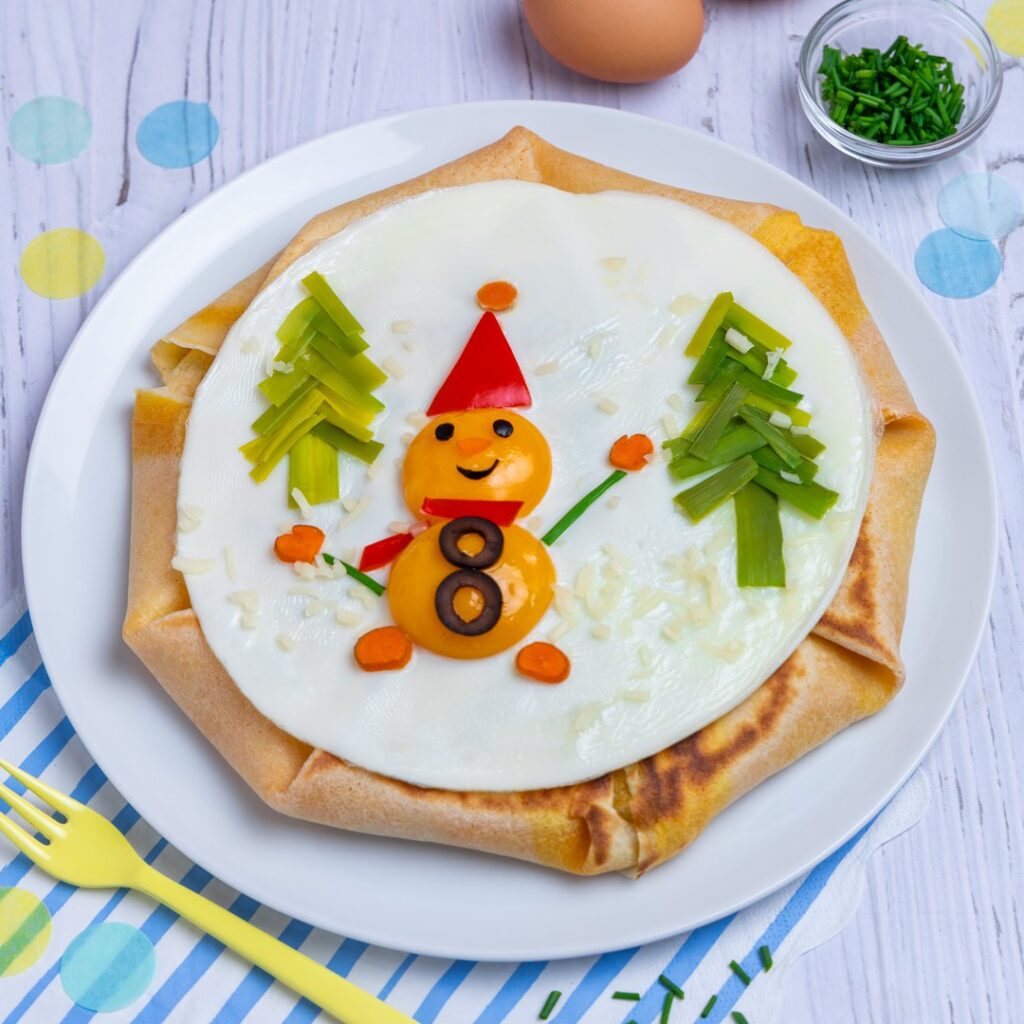 La crêpe bonhomme de neige