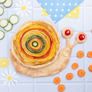 La quiche caracol con verduras