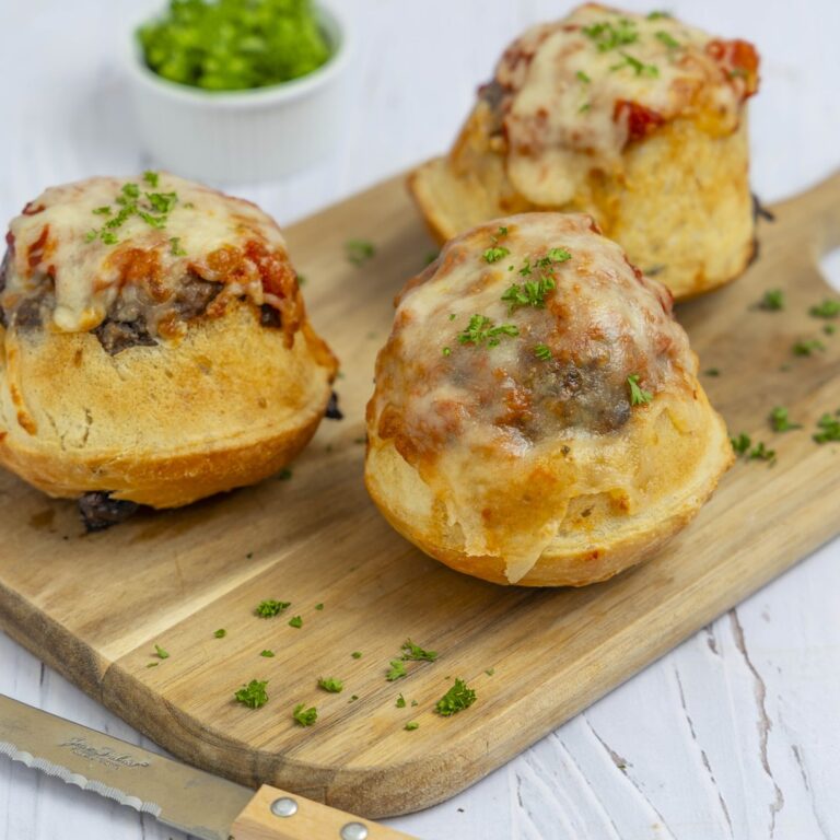 Focaccia Meatball Sub Poppers