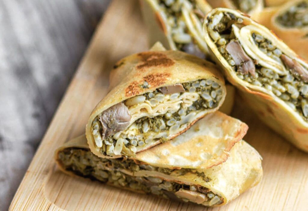 Les crêpes fourrés salés