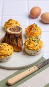 Bonemarrow Deviled Eggs Cups