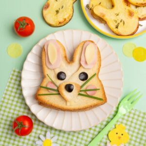 Le croque-monsieur lapin de Pâques Le croque-monsieur lapin de Pâques