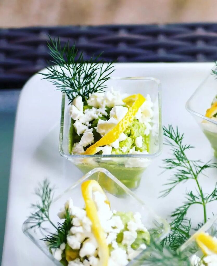 Verrine aux petits pois