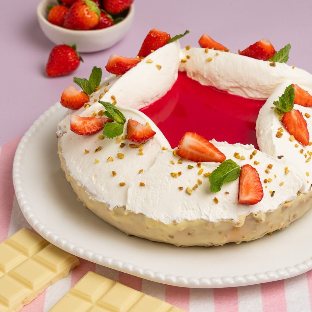 La tarte glacée à la fraise