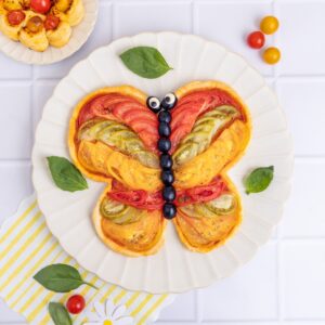 Tarte à la tomate papillon