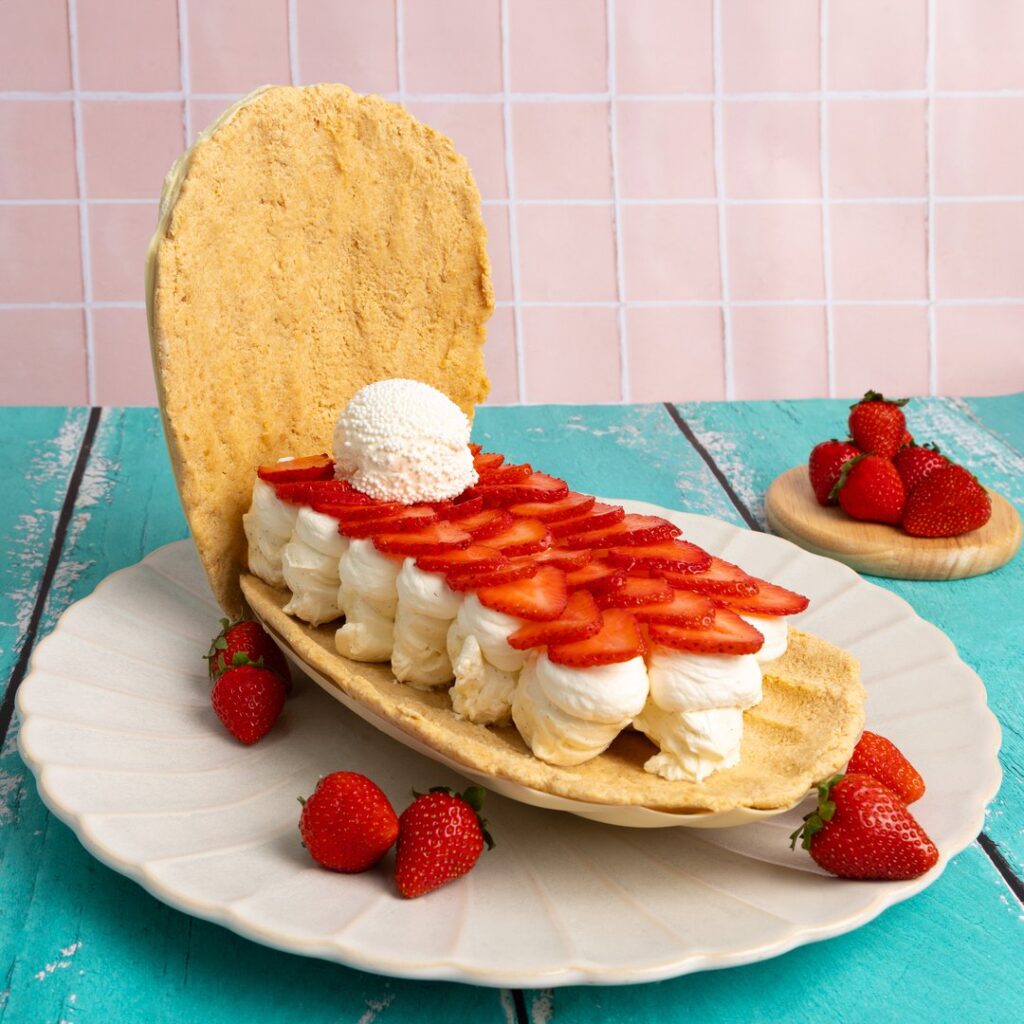 Le coquillage tiramisu à la fraise