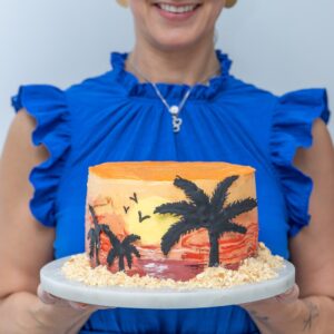 Tropical Sunset Crepe Cake