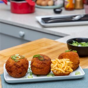 Bolinhas de macarrão com quiejo e frango