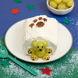 La bûche ours polaire au raisin La bûche ours polaire au raisin
