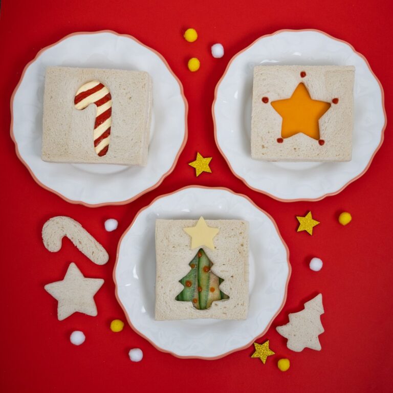 Les sandwichs colorés de Noël Les sandwichs colorés de Noël