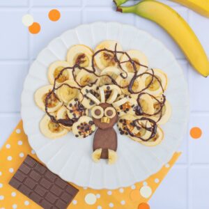 Le paon pancake à la banane Le paon pancake à la banane