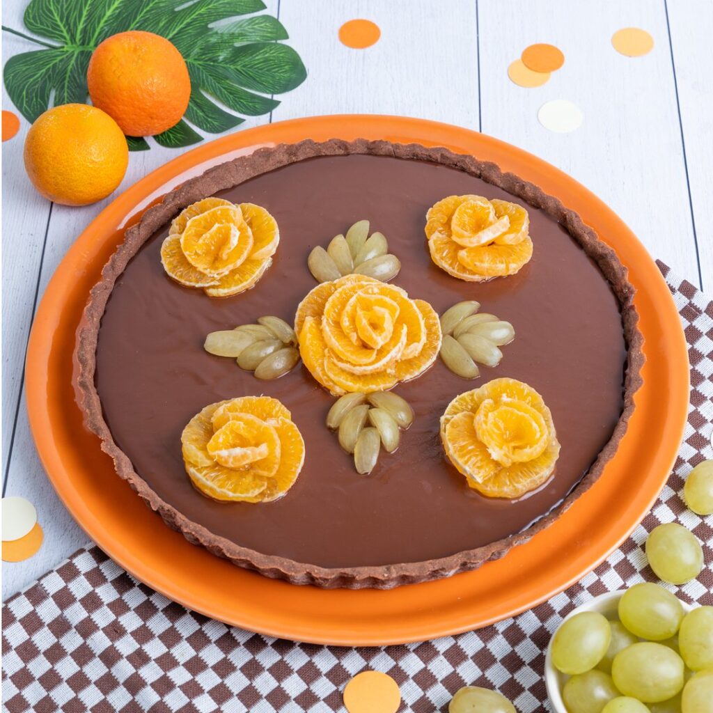 La tarte au chocolat-clémentine