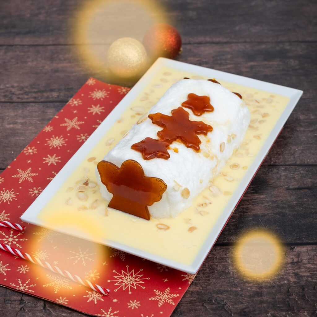 La bûche île flottante de Noël