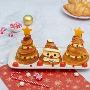 Les croissants sapins et père Noël Les croissants sapins et père Noël