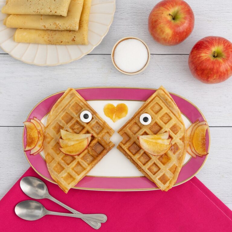 Crêpe gaufrée aux pommes caramélisées Crêpe gaufrée aux pommes caramélisées