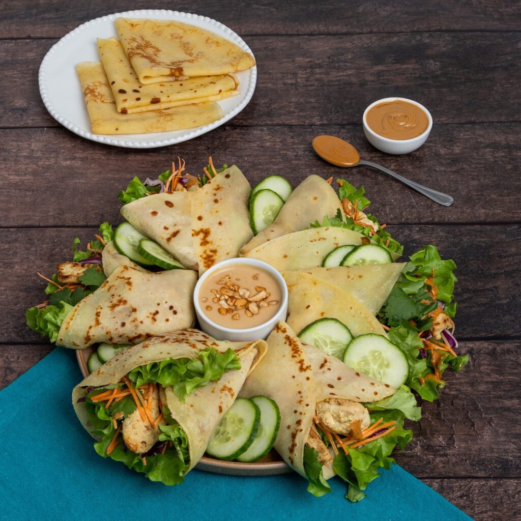 Crêpes-wraps au poulet