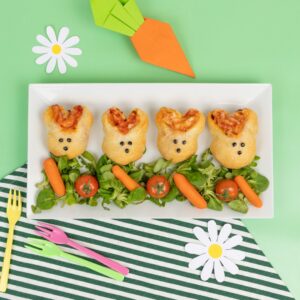 Les pizzas lapins de Pâques Les pizzas lapins de Pâques