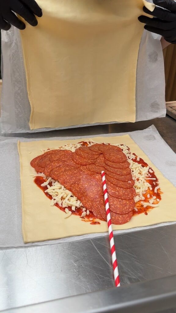 Corazón de pizza de San Valentín