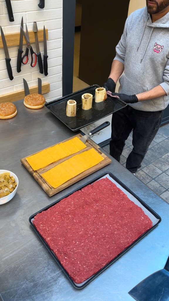 Burger de viande hachée à la moelle