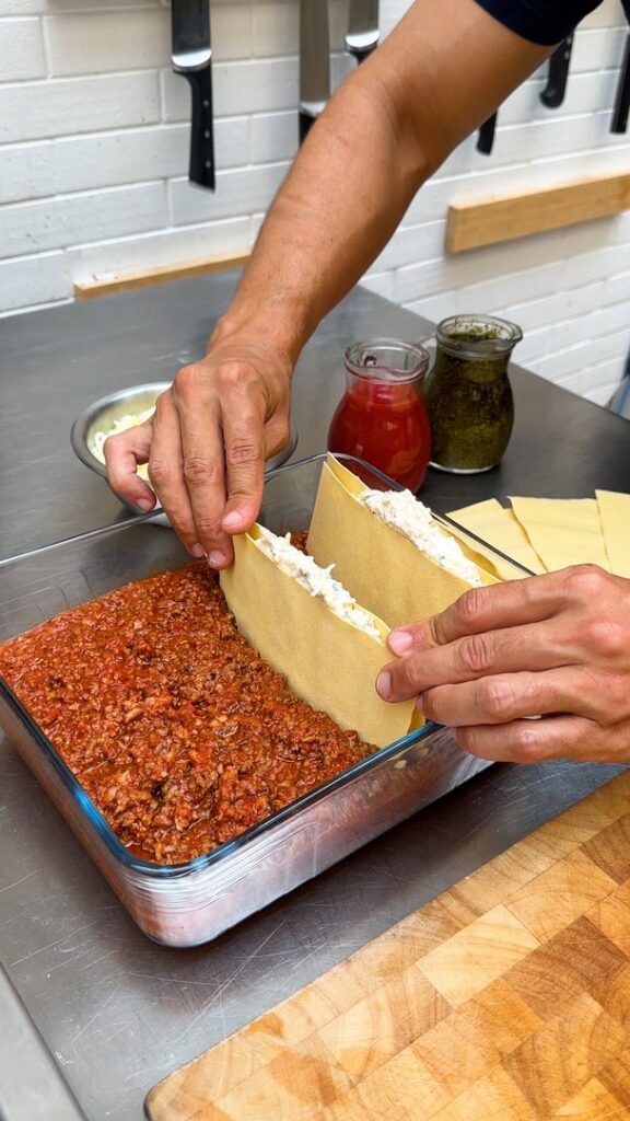 Cheesy Vertical Lasagna