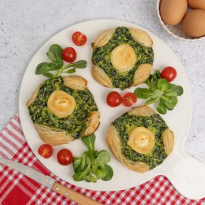 Les mini-quiches chèvre épinards Les mini-quiches chèvre épinards
