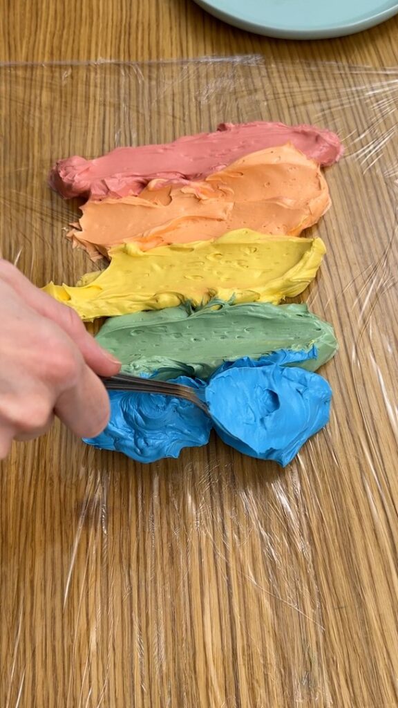 Cupcakes alla Buttercream Arcobaleno
