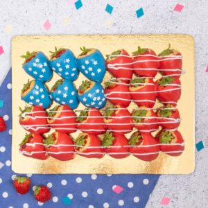 4th of July Strawberry Cake Bites