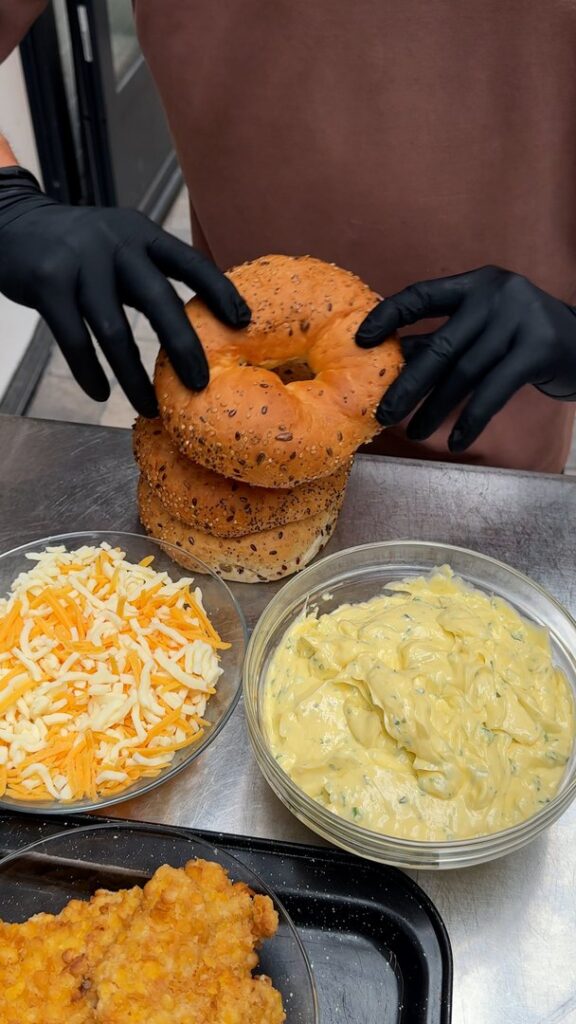 Chicken Caesar Salad Bagel